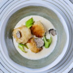 Saint-Jacques à la crème truffée