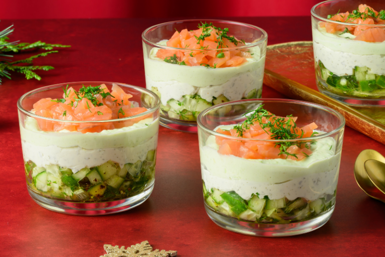 Verrines de saumon fumé avocat