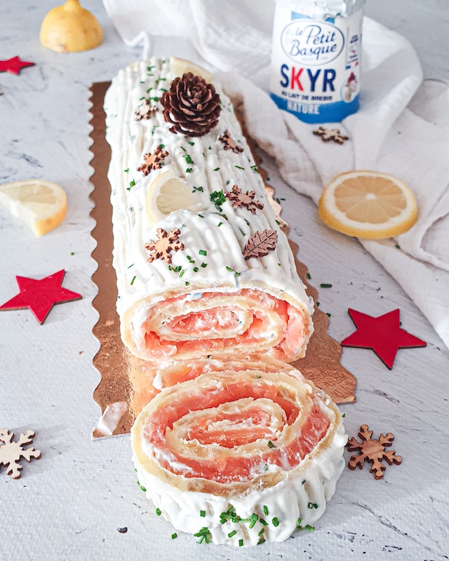 recette de Bûche salée au skyr de brebis
