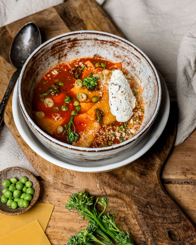 recette de Soupe de lasagnes aux Bimi