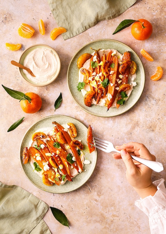 recette de Carottes glacées aux clémentines