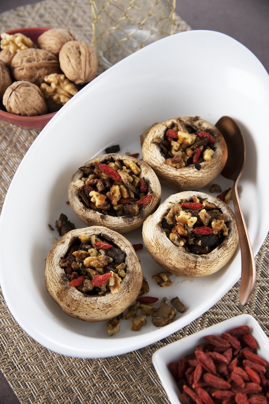recette de Champignons farcis version végétarienne