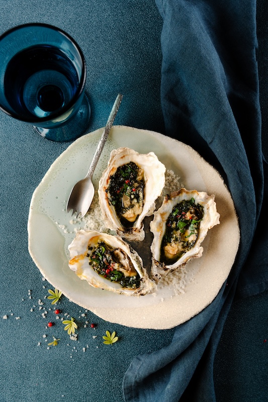 recette Huîtres gratinées à la persillade et au Parmesan