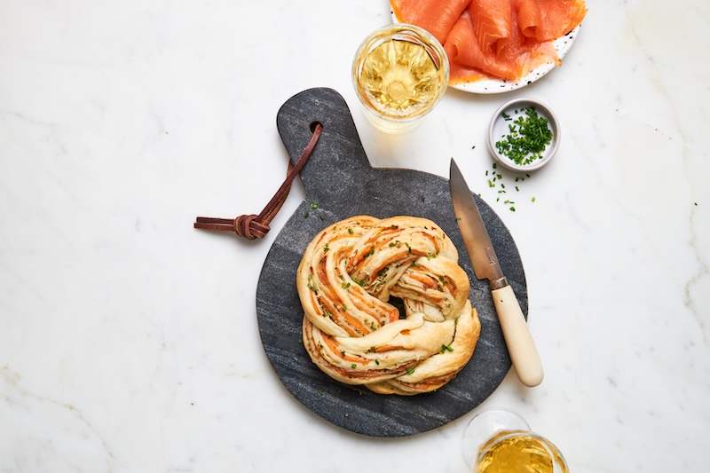 recette de Couronne tressée à la truite fumée