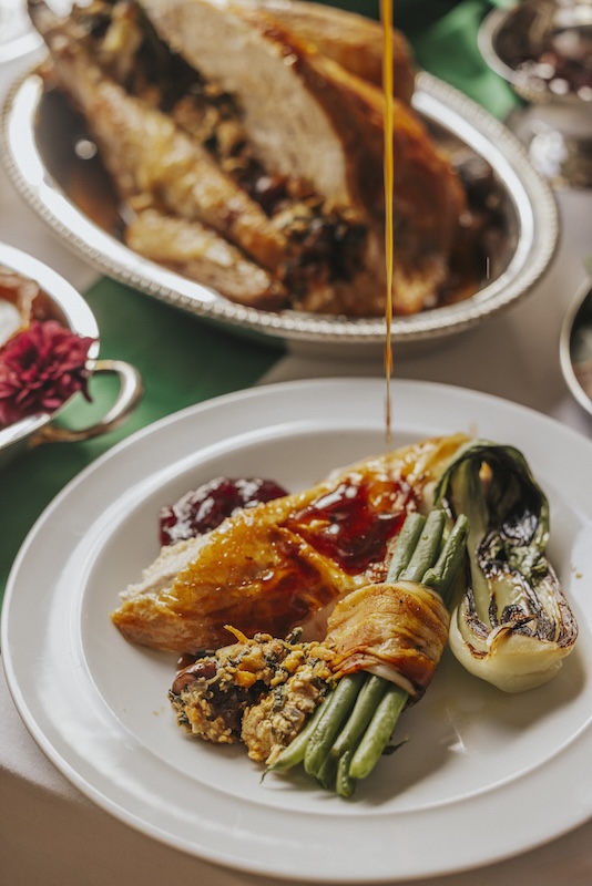 recette de Pintade farcie aux saveurs végétales