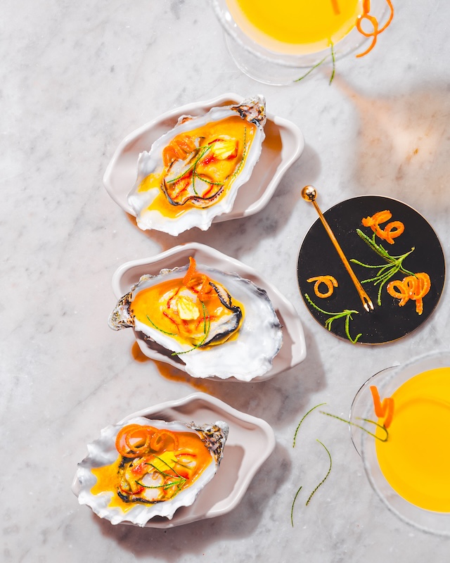 recette Huîtres au beurre d’orange au gingembre