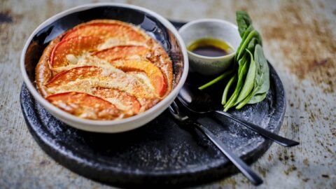 Gratin de potimarron et pousses d’épinard