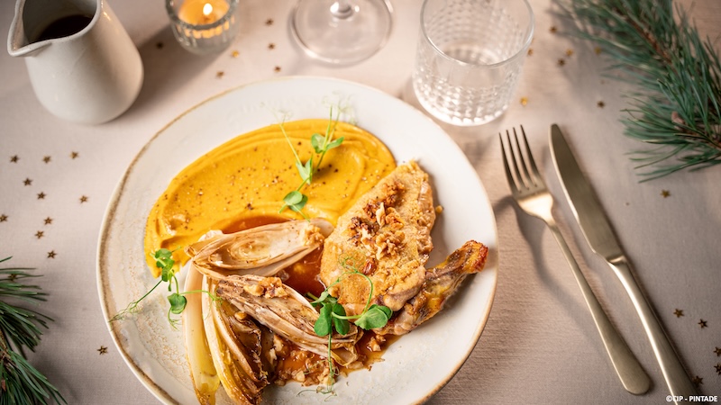 recette de Suprêmes de pintade en croûte de noix