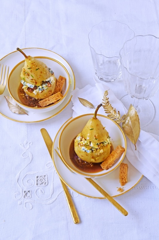 recette de Poires pochées aux 4 épices
