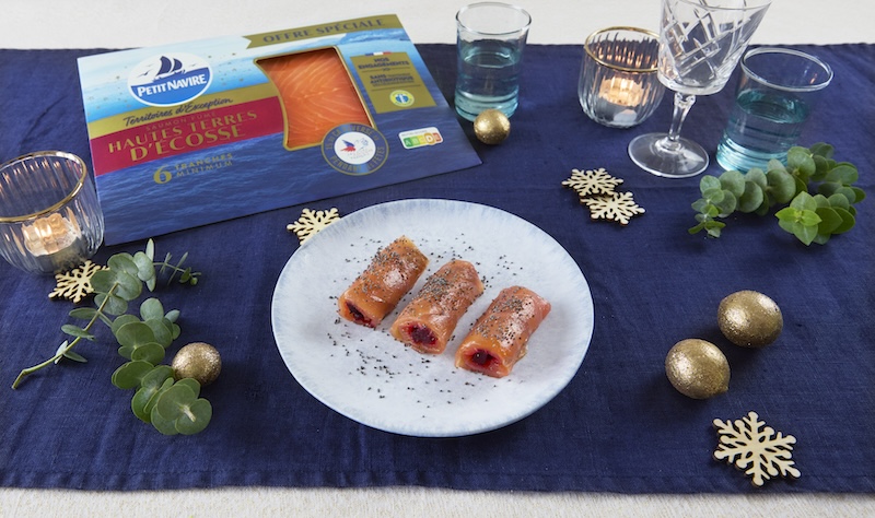 recette de Rouleaux de saumon au tartare de betteraves