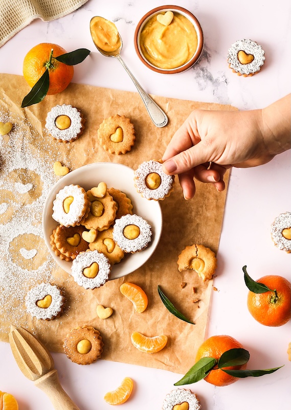 recette de Sablés fourrés à la clémentine de Corse