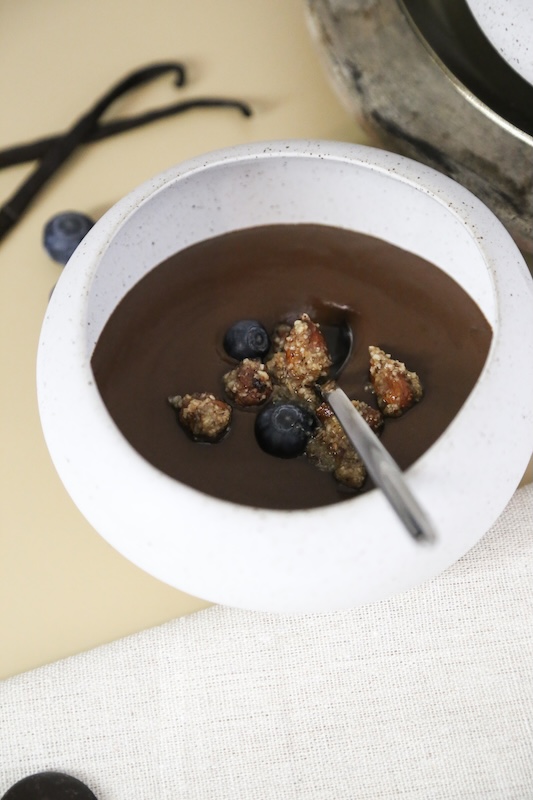 recette de Soupe au chocolat au granola croustillant