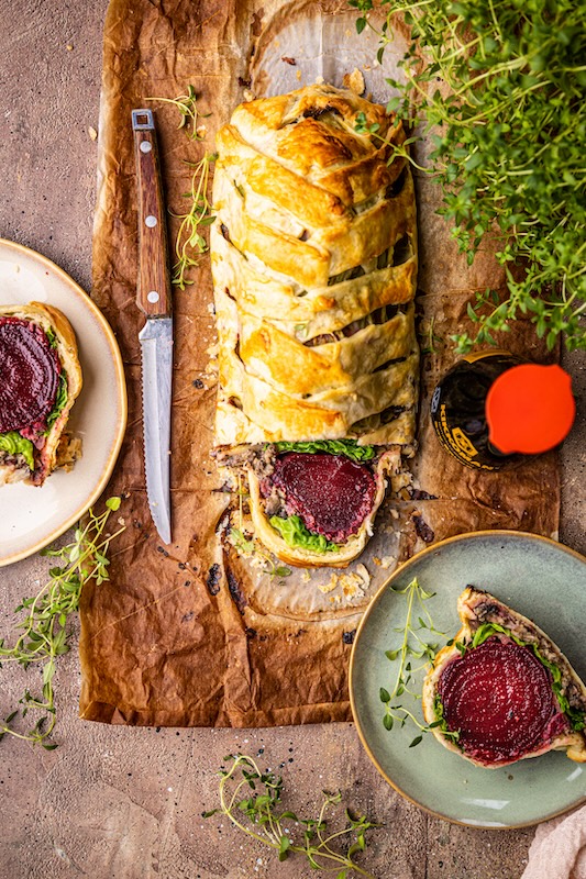 recette de Wellington végétarien aux betteraves