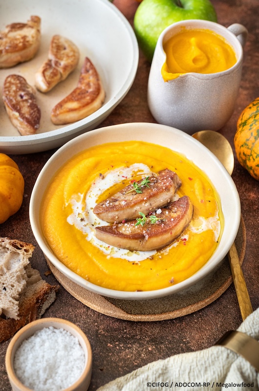 recette de Velouté au potimarron et foie gras