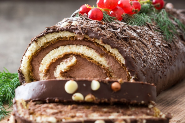 Bûche de Noël chocolat mascarpone