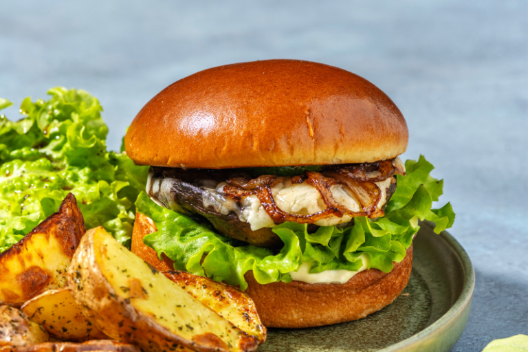 Burger au Portobello glacé au balsamique