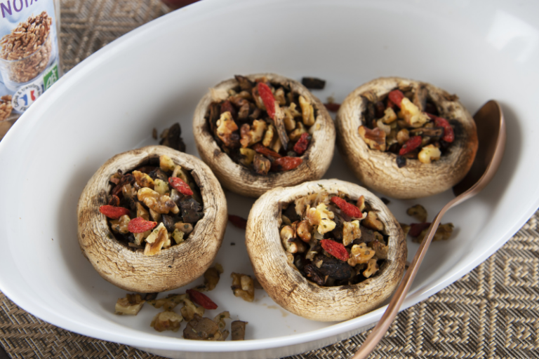 Champignons farcis version végétarienne