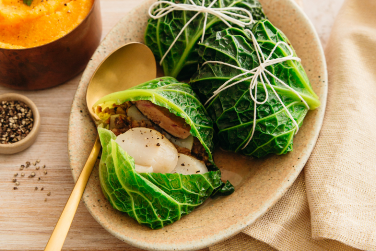 Choux farcis aux Saint-Jacques