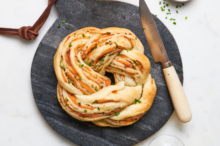 Couronne tressée à la truite fumée