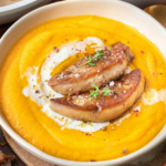 Velouté au potimarron et foie gras