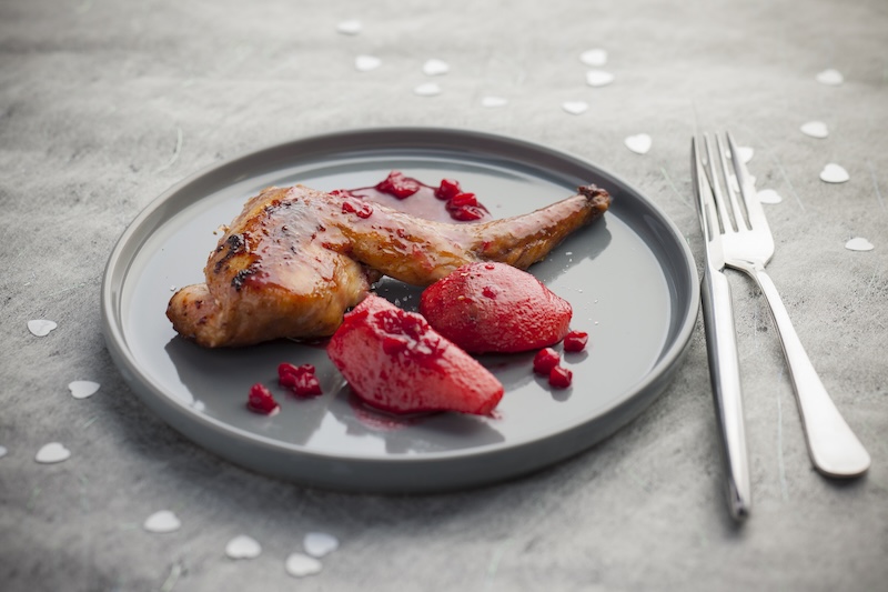 recette de Gigolettes de lapin aux poires et aux airelles