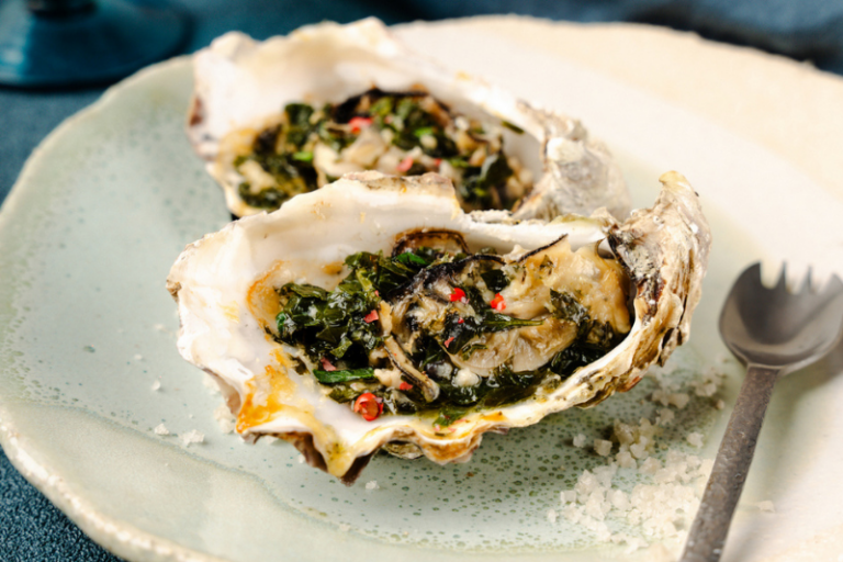 Huîtres gratinées à la persillade et au Parmesan