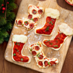 Mini-pizzas bottes de Noël