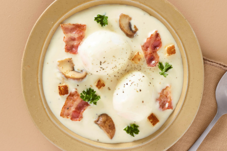 Oeufs coulants au Morbier