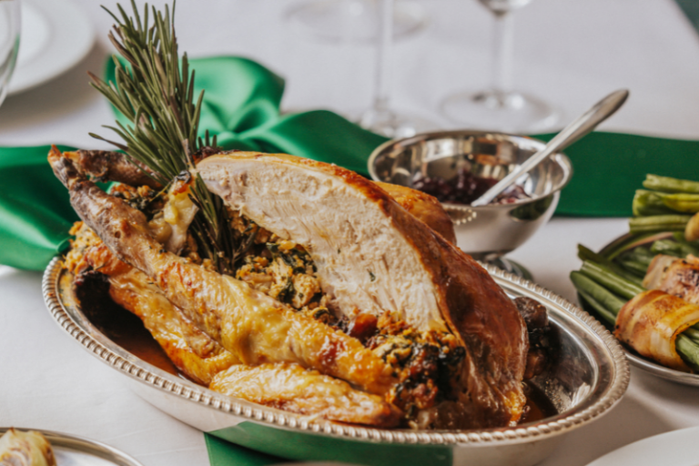 Pintade farcie aux saveurs végétales