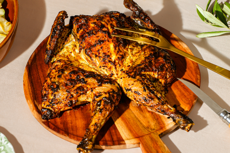 Pintade grillée à la moutarde et au yaourt