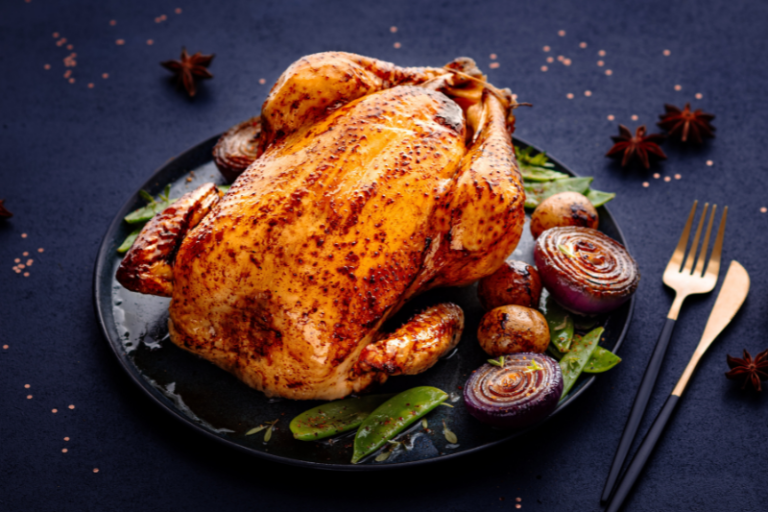 Chapon aux épices et au miel