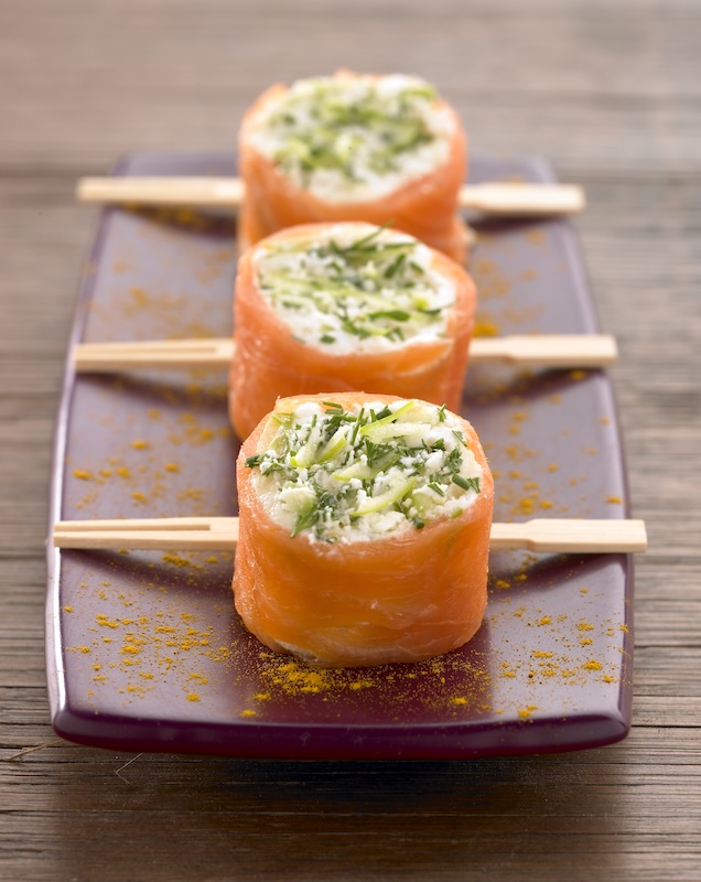 recette de Makis de saumon fumé au chèvre