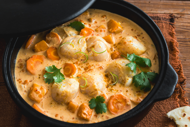 Curry de Saint-Jacques à la crème