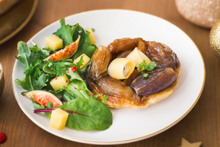 Tatin aux échalotes et Comté