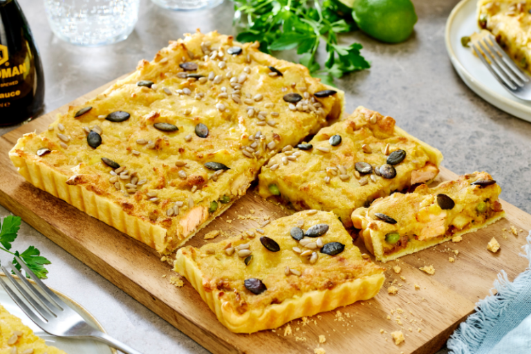 Tourte au poisson et purée