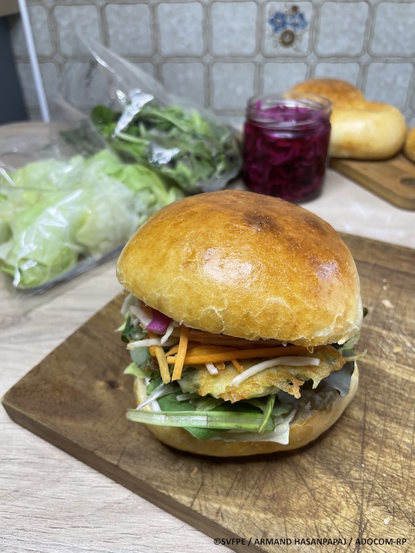 recette de Burger végétal au pain maison