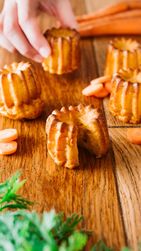 recette de Cannelés à la carotte