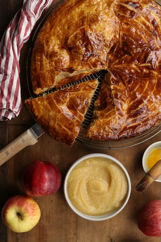 recette de Galette des Rois à la compote de pomme