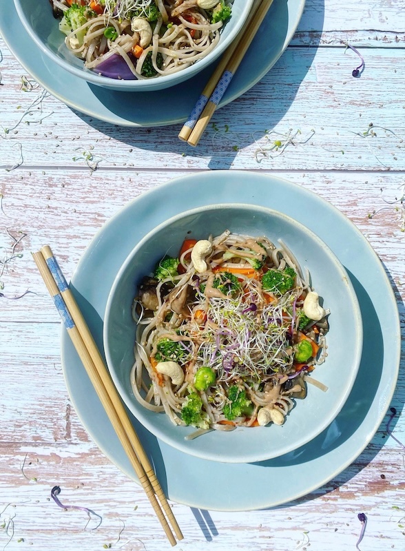 recette de Nouilles Udon à la purée d’amande