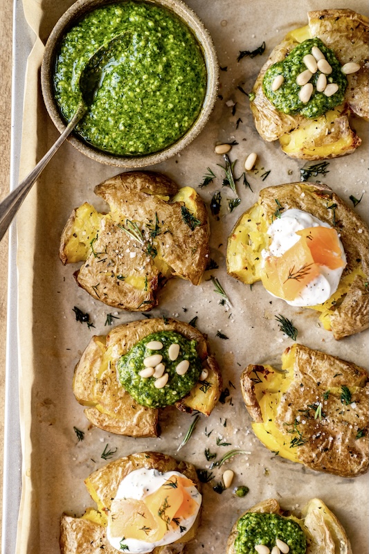 recette de Smashed potatoes