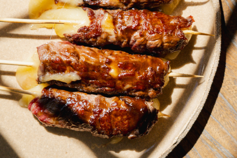Brochettes boeuf-fromage