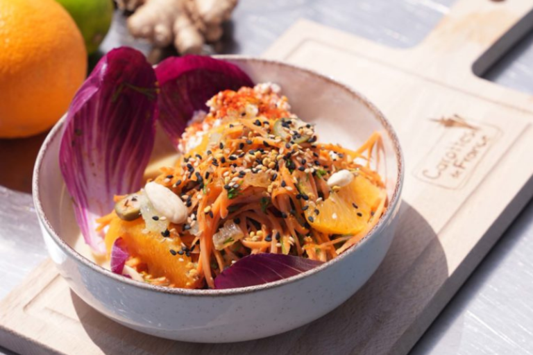 Carottes râpées aux épices et gingembre