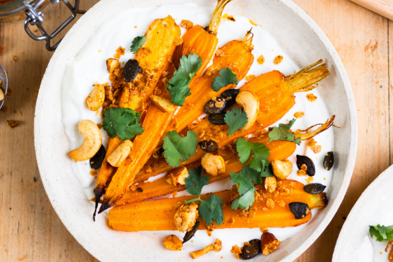 Carottes rôties crème de feta