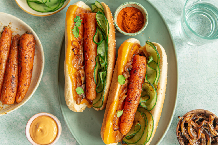 Hot dogs végétariens aux carottes