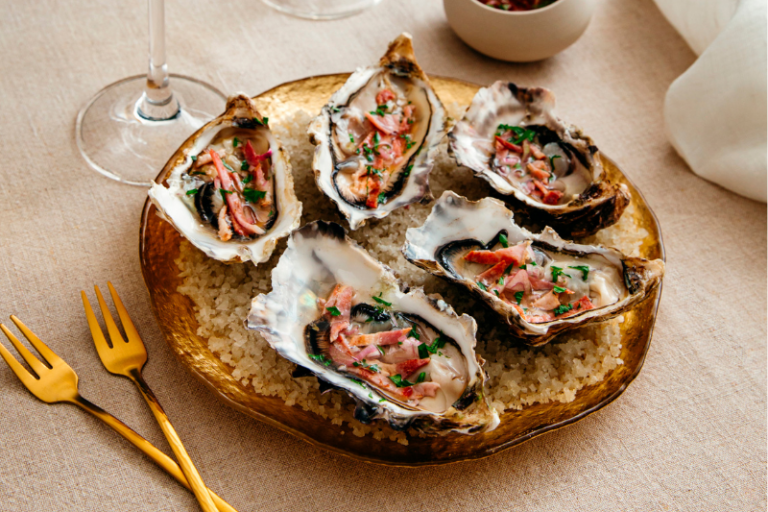 Huîtres terre-mer à la poitrine