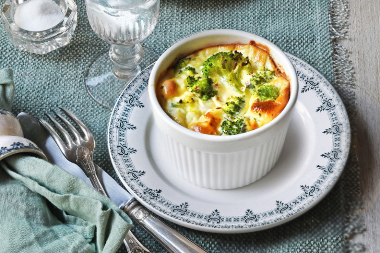 Petits flans aux brocolis