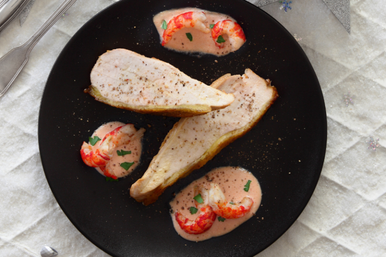 Filets de chapon de pintade aux écrevisses