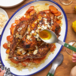 Poulet rôti aux carottes et couscous