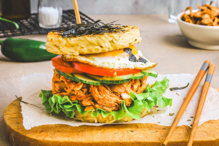 Ramen burger à la viande de lapin