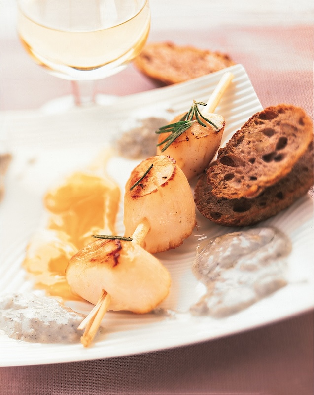 recette de Saint-Jacques poêlées au romarin